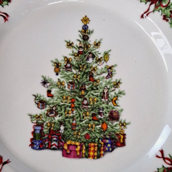4 Traditions Holiday Celebrations by Christopher Radko 8” Salad Plates, Holiday - Picture 10 of 10